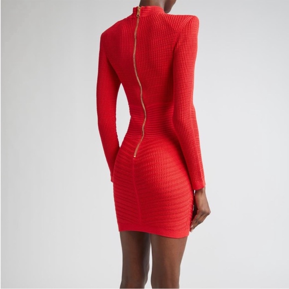 Balmain Button Detail Long Sleeve Sweater Dress - Picture 6 of 6
